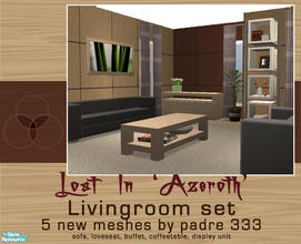 Sims 2 — 'Lost In Azeroth' Livingroom Set by Padre — Seems that W.O.W. is taking over the world so I thought I would pay