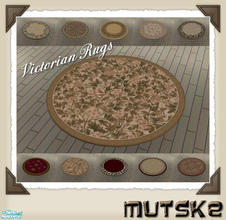 Sims 2 — Victorian Round Rug Set by Mutske — Set of 10 recolors, specially for your Victorian Houses. You need to have