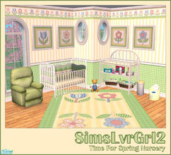 Sims 2 — Time For Spring Nursery by SimsLvrGrl — Decorate your Sims nursery for Spring! Set includes crib, changing