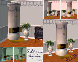 Sims 2 — Victorian fireplace by solfal — Includes fireplaces flower and matching wallpaper Note these fireplaces are not