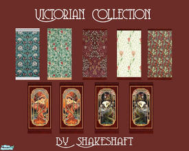 Sims 2 — Victorian Collection by Shakeshaft — A collection of various Victorian wallpapers and panelling. ** TSRAA **