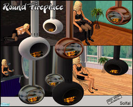 Sims 2 — Round Fireplace by solfal — Free standing fireplaces. Note: these are found under Buy