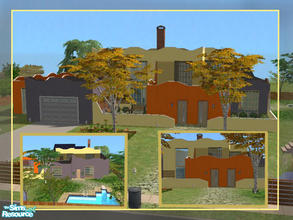 Sims 2 — Flash - Santa Fe House by mayskaya — That's big 2 floor Santa Fe style house for rich sims! Custom content: