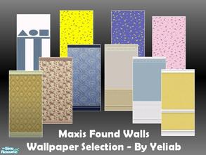 Sims 2 — Maxis Found Walls - Wallpaper Selection by Yeliab — Maxis Found Walls - Wallpaper Selection. All made from