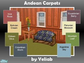 Sims 2 — Andean Textured Carpets by Yeliab — Beautiful High Quality Textured Carpets in eight colours drawn from my