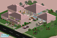 Sims 1 — Raspberry Loveshack by stephanie_b. — The Raspberry Loveshack is a Valentine delight! It's perfect for a couple