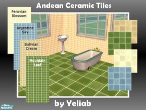 Sims 2 — Andean Ceramic Tiles by Yeliab — Ceramic Tiles for Walls and Floors in four colours drawn from my Andean Weave