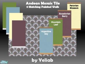 Sims 2 — Andean Mosaic Tile, Matching Walls by Yeliab — A mosaic tiled floor inspired by the cultures of the Andes.