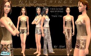 Sims 2 — Wild Things Satin n Lace Collection by seki — Take a walk on the wild side. Endulge yourself with the Wild