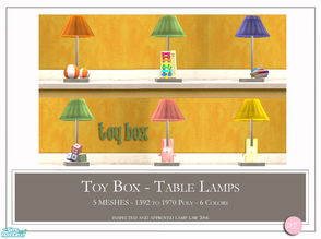 Sims 2 — Toy Box Lamp by DOT — Toy Box Lamp. Toys in-game lamps. Sims 2 by DOT of The Sims Resource.
