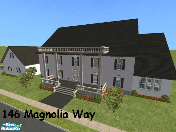 Sims 2 — 146 Magnolia Way by siminulator2 — This stately home has 3 bedrooms and 4 bathrooms. Contains my custom floors