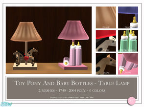 Sims 2 — Bottle And Pony Lamps by DOT — Bottle and Pony from in-game, now lamps.