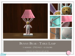 Sims 2 — Bunny Bear by DOT — Bunny Bear Lamp. In-game bunny bear, now a lamp. 