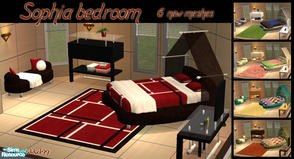 Sims 2 — Sophia Bedroom, mesh and recolors by Simaddict99 — by request, here is the bedroom to match my Sophia Living