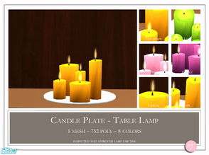 Sims 2 — Candle Plate by DOT — Candle Plate Sims 2 by DOT of The Sims Resource.