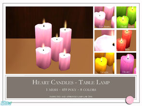 Sims 2 — Heart Candles by DOT — Heart Candles Sims 2 by DOT of The Sims Resource.
