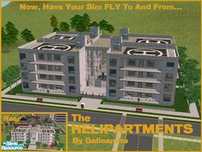 Sims 2 — The Helipartments by Galloandre — Have your Sim FLY away from their apartment! These VERY snazzy and large