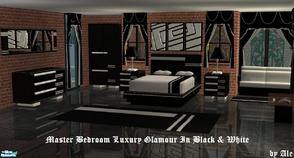 Sims 2 — MASTER BEDROOM LUXURY GLAMOUR IN BLACK & WHITE by ale0508 — You can download the floor \"Black