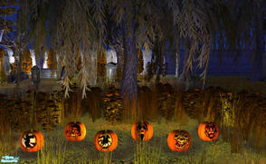 Sims 2 — Haunted Pumpkin Patch by lisa9999 — Six somewhat scary pumpkins