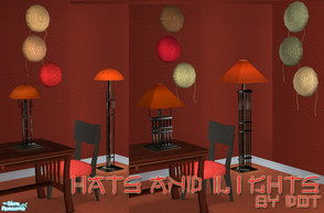 Sims 2 — Hats And Lights by DOT — Hats and Lights *UNIVERSITY REQUIRED* On Floor Lamps Only