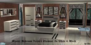 Sims 2 — MASTER BEDROOM LUXURY GLAMOUR IN WHITE &  BLACK  by ale0508 — 