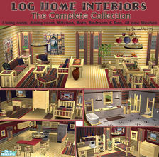 Sims 2 — Log Home Interiors Complete Collection by Simaddict99 — Looking for cozy log furniture for your ranch, farm or