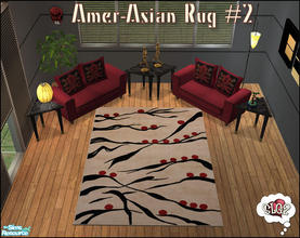 Sims 2 — Amer-Asian Rug #2 by SimsLvrGrl — Second of 3 Amer-Asian rugs I had lying about - I shook the dust out and