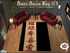 Sims 2 — Amer-Asian Rug #3 by SimsLvrGrl — Third of 3 Amer-Asian rugs I had lying about - I shook the dust out and
