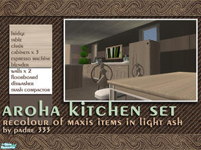Sims 2 — Aroha Kitchen Set by Padre333 by Padre — Aroha, in NZ Maori basically means love. The Aroha kitchen set will