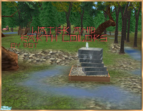 Sims 2 — Water And Earth Colors by DOT — Water And Earth Colors. 4 terrain paints and 1 fountain in 3 colors.