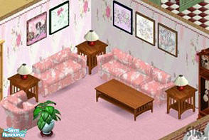 Sims 1 — Norwood Livingroom Set by Barbee44 — Includes: Sofa, Loveseat and Chair