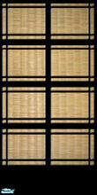 Sims 2 — Oriental Living Black Tatami Wall by Simaddict99 — black panel with tatami inserts