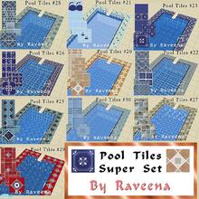 Sims 2 — Pool Tiles Super Set by Raveena — 11 beautiful sets of wall and floor tiles for your swimming pool. Seasons