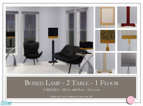 Sims 2 — Boxed Light by DOT — Boxed Light. 3 Meshes Plus recolors. Sims2 by DOT of The Sims Resource.