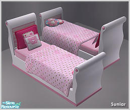 Sims 2 — Sunair T663 NCE Single Bed ii (white) by Sunair — Sunair T663 NCE Single Bed ii (white) of NCE Girls Room ii -