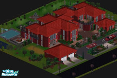 Sims 1 — Simbunny Mansion by stephanie b. — Hugh Simser's 2 story mansion has received a face lift and is on the market