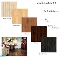 Sims 2 — Wood set 2- in 5 flavors by kristiemi — Its so yummy! Set of 5 floors in 5 flavors; white chocolate, peanut