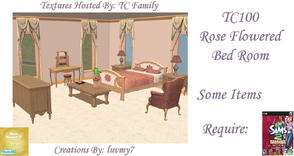 Sims 2 — TC100 Rose Flowered Bed Room by luvmy7 — I recolored this Bed Room using Textures Hosted By: The TC Family. This