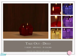 Sims 2 — Take Out Candles by DOT — Take Out Candles *Mix and Match* Candles and Containers