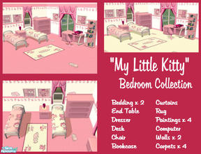 Sims 2 — \'My Little Kitty\' Bedroom Collection by shadow66 — Purrrrfect for your little sim girls (or boys!), this