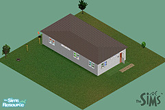 Sims 1 — Yurupa Manufactured Home by Sdeannes — Make a mobile home without wheels, and it's no longer a mobile home.