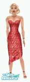 Sims 1 — Marilyn Monroe Red Hot by watersim44 — This is a outfit to stil from Marylin Monroe, in hot red glamour for a