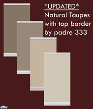 Sims 2 — Natural Taupe Wall Series UPDATED by Padre — A warm, cosy and relaxing taupe coloured wall with white skirting