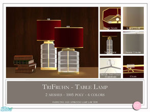 Sims 2 — TriFruhn Table Lamp by DOT — TriFruhn Table Lamps. 2 MESHES Plus Recolors. Sims 2 by DOT of The Sims Resource.