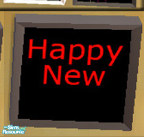 Sims 2 — Animated New Year's  Countdown - R by Simaddict99 — Have your Sims celebrate with this animated wall display.