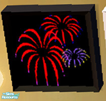 Sims 2 — Animated  Display - Black frame by Simaddict99 — Have your Sims celebrate with this animated wall display. mesh