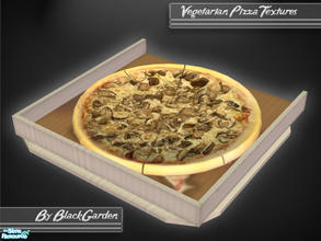 Sims 2 — Pizza (Texture Default Replacement) by BlackGarden — Hold the pepperoni, I\'ll have double mushrooms on mine