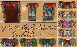 Sims 2 — Celebration Garlands by Simaddict99 — Decorate your Sim's windows and doors for any event with these floral