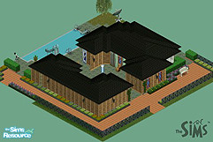 Sims 1 — The Log mansion by Dargan — This house comes aquanted with every neccessity that the average Celebrity sim could