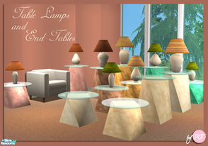 Sims 2 — Table Lamps by DOT — Table Lamps Sims2 by DOT of The Sims Resource. Lamps Well Rounded, with shades in Lgt
